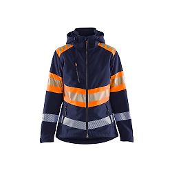 Veste softshell de travail haute visibilité femme 4404 - Marine/Orange image