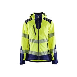 Veste de travail softshell haute visibilité femme 4791 - Jaune fluo/Marine image