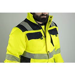 Veste de travail AUTHENTIC HV REFLEXION - MARINE/JAUNE FLUO image