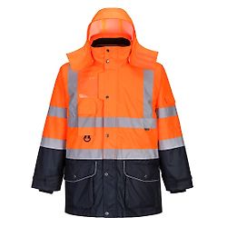 Parka Haute-Visibilité 7-en-1 Traffic Contrast Orange/Marine image