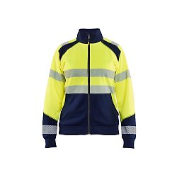 Sweat de travail zippé haute visibilité femme 3508 - Jaune/Marine image