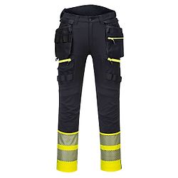 Pantalon Poches flottantes DX4 Haute-Visibilité Classe 1 Jaune/Noir image