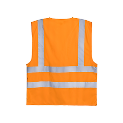 Lot de 10 - Gilet à bandes réfléchissantes HODER - Orange Fluo image