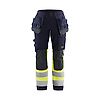 Pantalon multinormes inhérent stretch femme avec poches flottantes 7185 - Marine/Jaune image 0