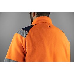 Veste de travail polaire BASIC HV ECLAIR - ORANGE FLUO/MARINE image