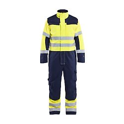 Combinaison manches longues multinormes - Jaune fluo/Marine image
