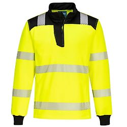 Sweatshirt Demi-Zippé PW3 Hi-Vis Jaune/Noir image