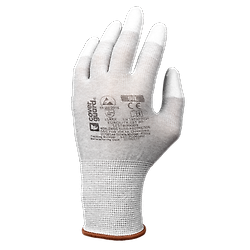 Lot de 10 paires de gants EUROLITE EST80 13G POLYESTER/CARBON - PU BOUTS DOIGTS image