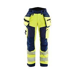 Pantalon softshell haute visibilité femme 7118 - Jaune/Marine image