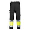 Pantalon combat Hi-Vis Bicolore Coton 245g Jaune/Noir image 0