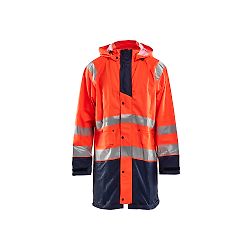 Veste de pluie haute visibilité niveau 1 4324 - Orange fluo/Marine image