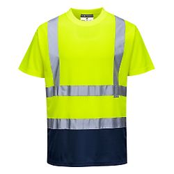 T-shirt bicolore Jaune/Marine image