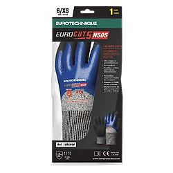 Lot de 5 - Gants anti-coupure double enduction EUROCUT N505 image
