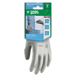 Lot de 5 paires de gants Manutention polyester gris - paume end PU gris image