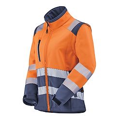 VESTE SOFTSHELL HV FEMME TIAN ORANGE FLUO/NAVY image