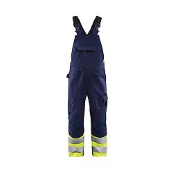 Salopette de travail haute-visibilité - Marine/Jaune fluo image
