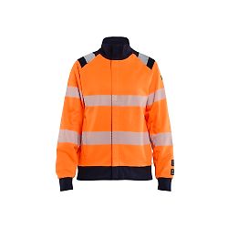 Sweat de travail zippé multinormes inhérent femme feMyanMare - Orange fluo/Marine image
