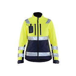 Veste de travail softshell haute visibilité femme 4902 - Jaune fluo/Marine image