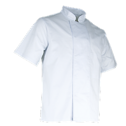 Veste de travail cuisinier MC AUBERGINE - BLANC image