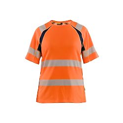 T-shirt de travail haute visibilité femme 3503 - Orange/Marine image