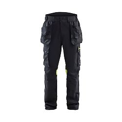 Pantalon de travail retardant flamme inhérent 1418 - Noir/Jaune image