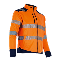 Gilet de travail AUTHENTIC HV LED - MARINE/ORANGE FLUO image