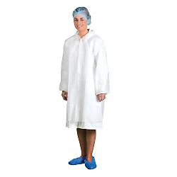 Sachet de 10 blouses de visite jetable PP Blanc image