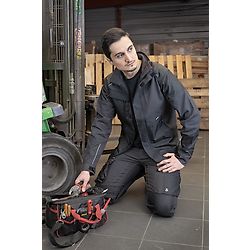 Pantalon de travail stretch bicolore COSMOS - GRIS NUIT/NOIR image