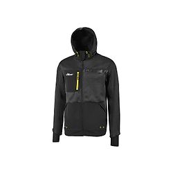 Sweat de travail à capuche zippé GALAXY - Noir/Jaune image