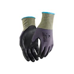 Lot de 12 paires - Gants de travail tactiles enduits en nitrile microporeux - Gris clair image