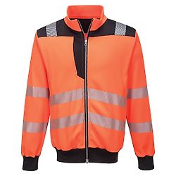 Sweatshirt Zippé PW3 Hi-Vis Orange/Noir image