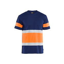 T-shirt de travail haute visibilité 3387 - Marine/Orange fluo image