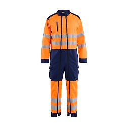 Combinaison haute-visibilité - Orange fluo/Marine image