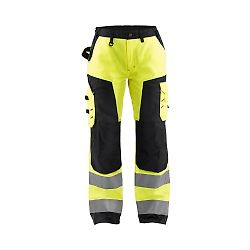 Pantalon de travail haute visibilité femme 7155 - Jaune fluo/Noir image
