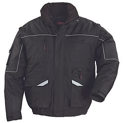 Blouson chaud de travail professionnel RIPSTOP 2 en 1 - Noir image