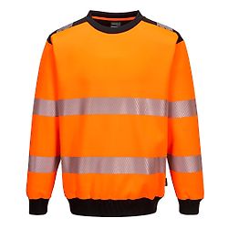 Sweat à col rond PW3 haute-visibilité Orange/Noir image