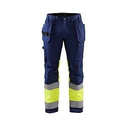 Pantalon de travail haute visibilité stretch 1558 - Marine/Jaune fluo image