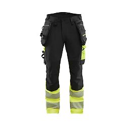 Pantalon de travail haute visibilité stretch 4D 1125 - Noir/Jaune image