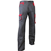 Pantalon de travail bicolore LIN - GRIS/ROUGE image 0