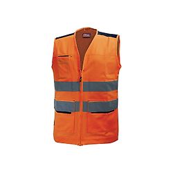 Gilet de travail sans manches haute visibilité SMART - Orange Fluo image