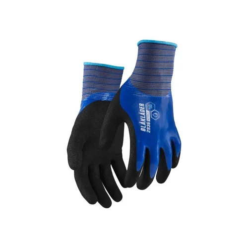 Lot de 6 paires - Gants de travail imperméable nitrile 2936 - Bleu roi image