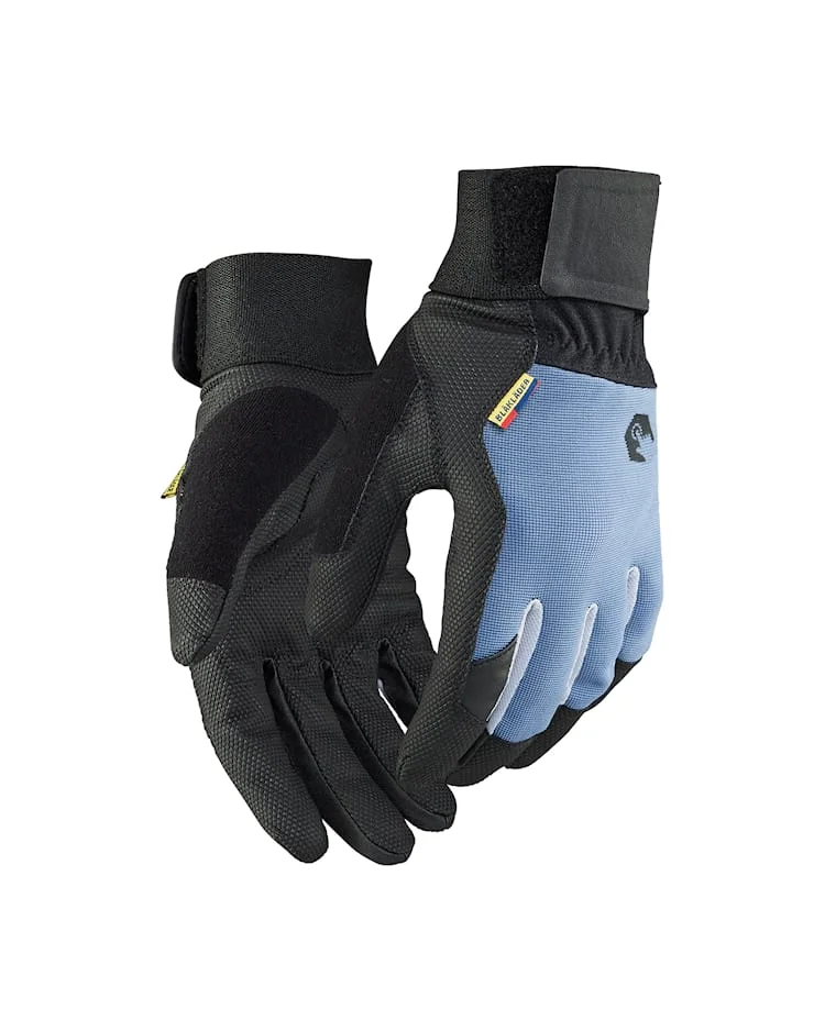 Gants de travail tactiles à velcro SUPREME STRONG - Noir/Bleu image