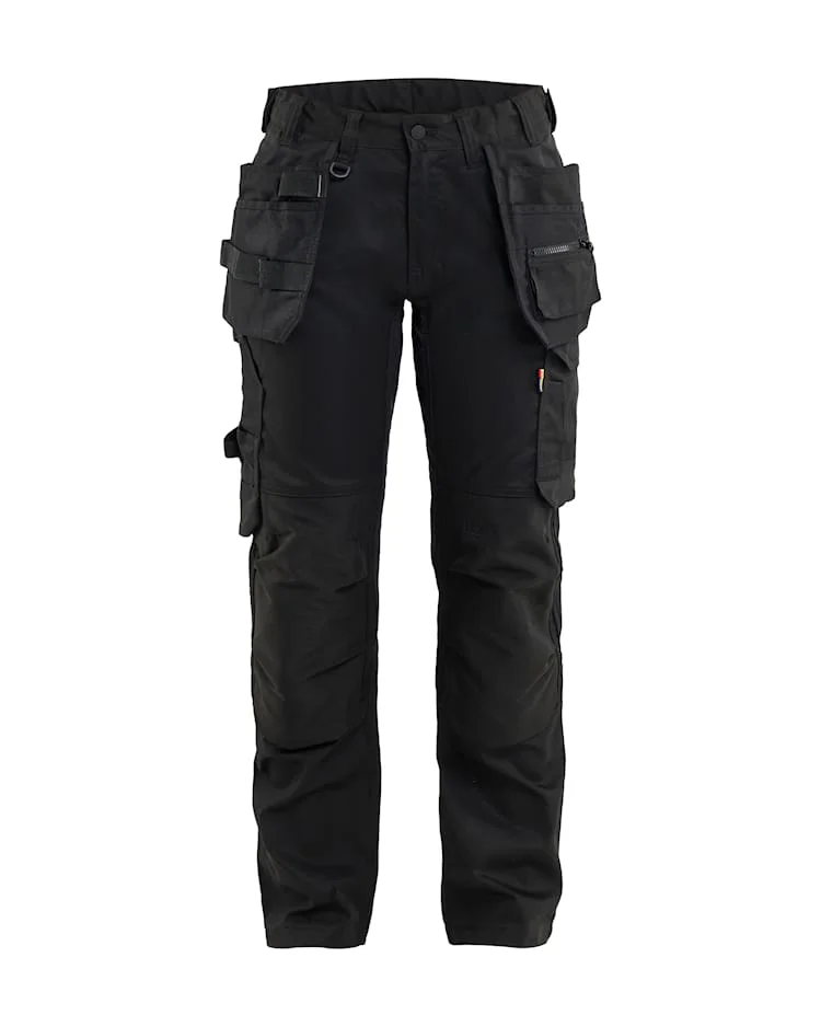 Pantalon de travail artisan denim stretch avec poches flottantes femme feMyanMare 7132 image