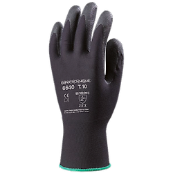 Lot de 10 paires de gants Manutention EUROLITE 6640 - Tricot noir sans couture à base de nylon noir - jauge 17 image