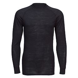 T-shirt à manches longues en laine mérinos Noir image