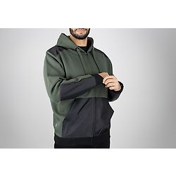Veste de travail molleton à capuche HUDSON - KAKI/NOIR image
