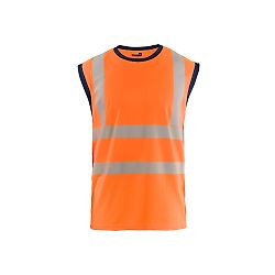 Gilet de travail sans manches haute visibilité 3575 - Orange/Marine image