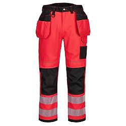 Pantalon HV PW3 poches flottantes Rouge/Noir image