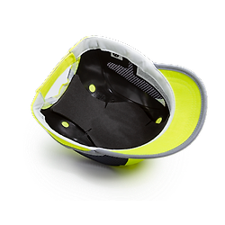 Lot de 10 - Casquette haute visibilité anti-heurt aérée coton/mesh - Jaune Fluo visière 5CM image
