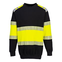 Sweat-shirt PW3 résistant à la flamme de classe 1 Jaune/Noir image